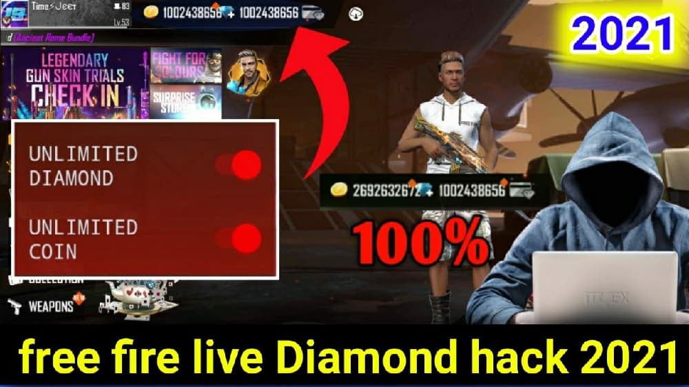 download free fire diamond 999999 hack