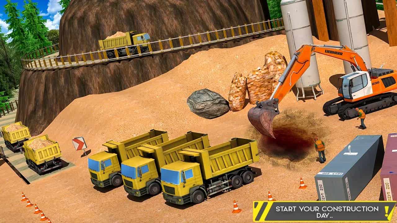 game mô phỏng lái xe múc cát